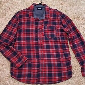 Vans Long Sleeve Button-down Plaid Shirt